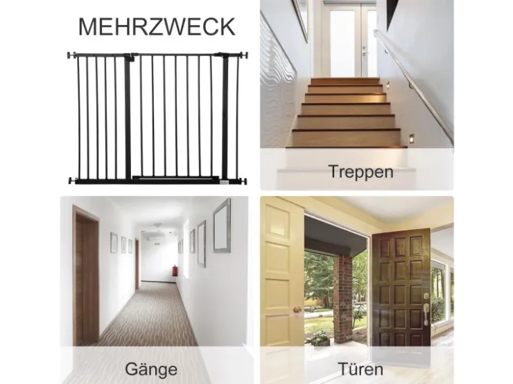PawHut Türschutzgitter Klemmbefestigung 76-107 x 76 cm* Hundebedarf