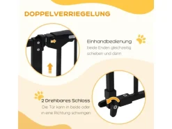 PawHut Türschutzgitter mit 3 Verschiedene Verlängerungen* Hundebedarf