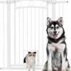 PawHut Türschutzgitter Stahl Kunststoff Weiß 76-104L x 106H cm* Kleintierbedarf