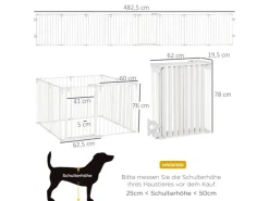 PawHut Welpenauslauf mit Tür Klappbar 8 Paneele