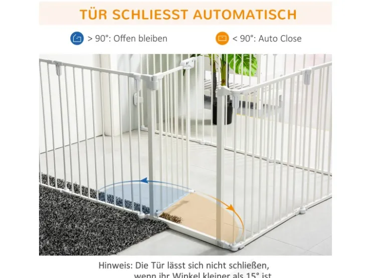 PawHut Welpenauslauf mit Tür Klappbar 8 Paneele