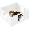 PawHut Wurfkiste für Welpen Kiefernholz MDF Weiß 100L x 96B x 48H cm* Kleintierbedarf