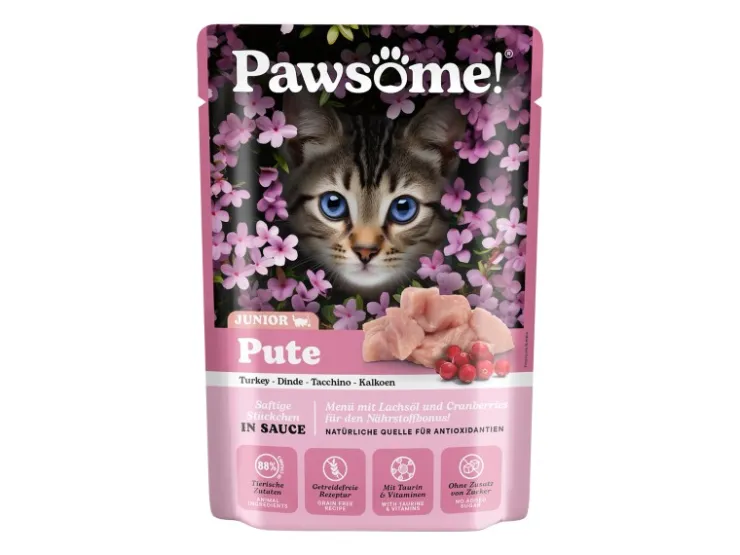 Pawsome Katzen-Nassfutter Junior Pute 85 g* Katzenbedarf