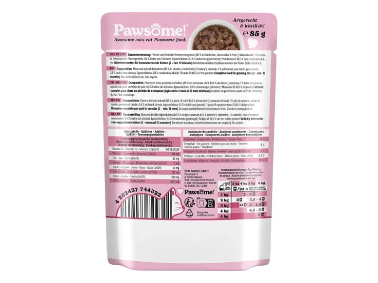 Pawsome Katzen-Nassfutter Junior Pute 85 g* Katzenbedarf
