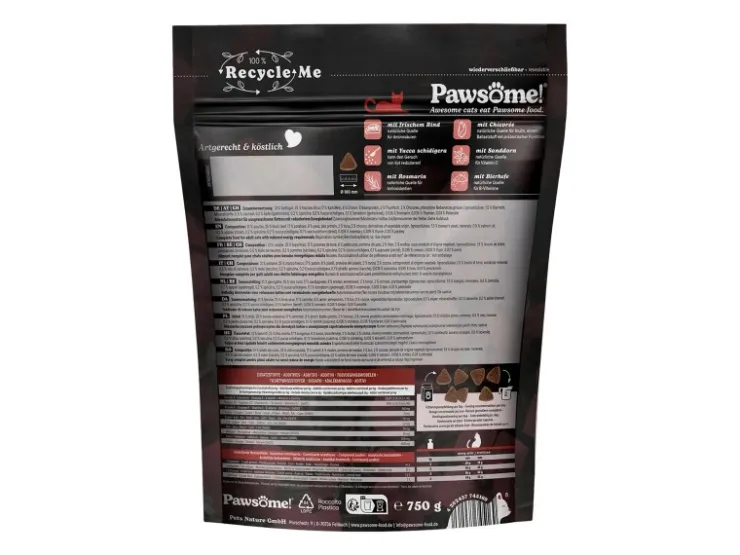 Pawsome Katzen-Nassfutter Fresh & Dry Sterilised Rind 750 g* Katzenbedarf