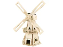 Pebaro Solar-Bausatz Windmühle mit Motor