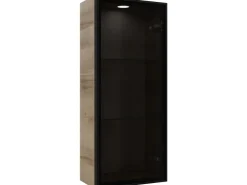 Pelipal Vitrinen-Wandschrank Quantum 05 Riviera Eiche quer NB 30 cm