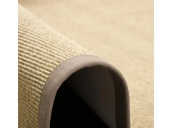 Pergamon Sisalteppich Natura Klassisch mit Bordüre Creme Taupe 150x150cm