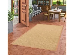 Pergamon Sisalteppich Natura Klassisch mit Bordüre Nuss 150x150cm* Bordüren