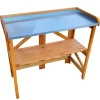 Promadino Pflanztisch klappbar mit verzinkter Arbeitsfläche 45 cm x 97 cm x 88 cm* Regale Massivholz