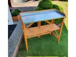 Promadino Pflanztisch klappbar mit verzinkter Arbeitsfläche 45 cm x 97 cm x 88 cm* Regale Massivholz