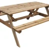Andrewex Picknick-Gartentisch Holz Braun 71,2 cm x 130,5 cm x 148 cm