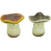 Pilz aus Keramik 5,5 cm Braun-Beige