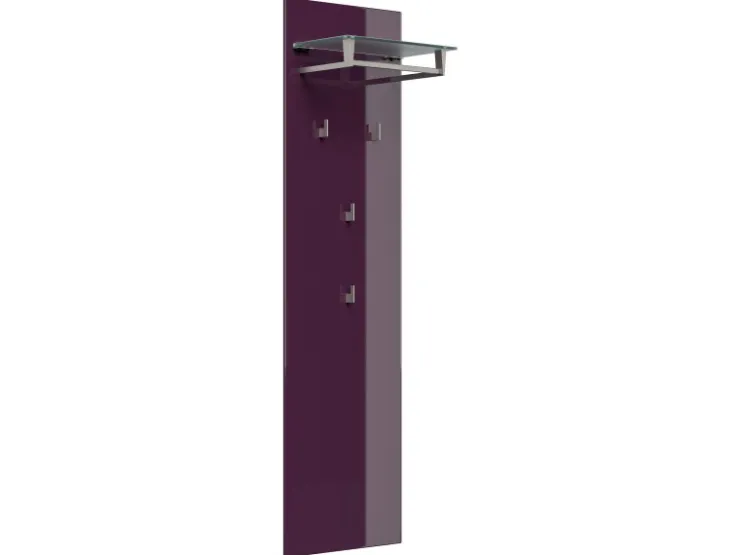 Posseik Garderobe Elite 4 Haken und Hutablage 45 cm x 160 cm Brombeer* Möbelserien