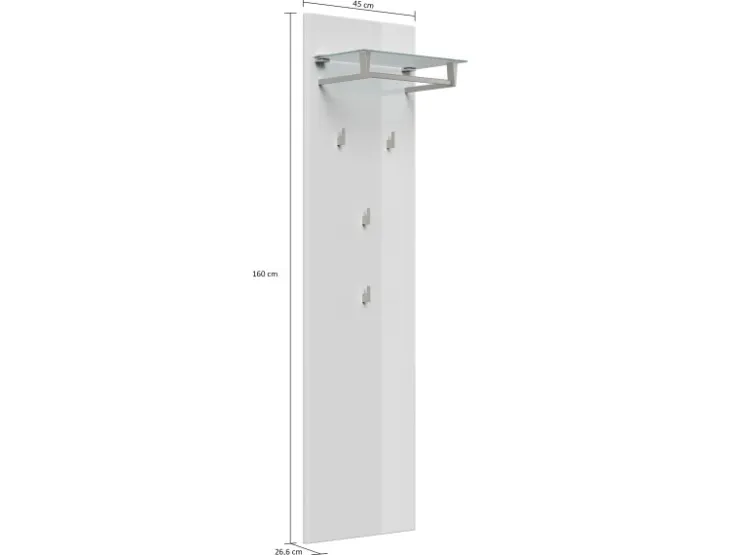 Posseik Garderobe Elite 4 Haken und Hutablage 45 cm x 160 cm Brombeer* Möbelserien