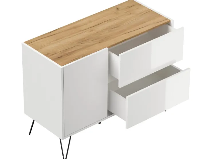 Posseik Sideboard Industrial S 2 Schubladen 1 Tür 100 cm Top* Sideboards