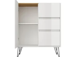 Posseik Sideboard Industrial K 3 Schubladen 1 Tür 80 cm Top