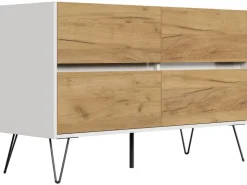 Posseik Sideboard Industrial E 4 Schubladen 120 cm Front