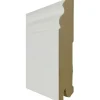 Praktikus Sockelleiste White & Black Stil Weiß 240 cm x 12 cm x 1,8 cm* Zierprofile