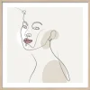 Pro Art Bild Framed Art Line art faces II 30 cm x 30 cm