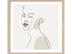 Pro Art Bild Framed Art Line art faces II 30 cm x 30 cm