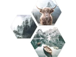 Pro Art Bildkacheln Cut-Out Forest Lake Atmosphere 3 Stk. 50 cm x 50 cm* Bilder