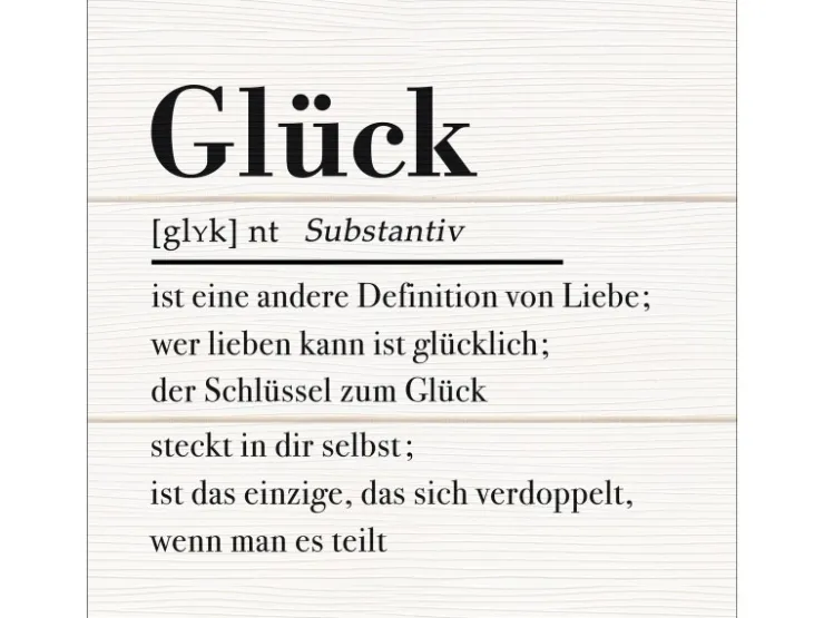 Pro Art Dekopanel Glück auf Holz 30 cm x 30 cm