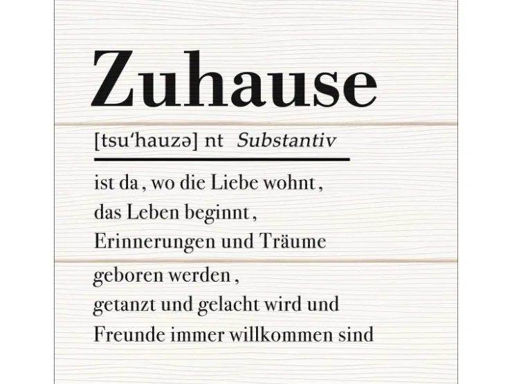 Pro Art Dekopanel Zuhause auf Holz 30 cm x 30 cm* Bilder