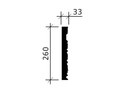 PROFHOME 151518 3D Wandpaneel Wandvertäfelung Deckenplatte Stuckleiste 2,04 m 204 cm x 3,3 cm x 25,9 cm Weiß* Deckenplatten