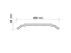PROFHOME 157001 Deckenplatte Deckenelement Wandpaneel Stuckdekor, 60,0 cm x 60,0 cm x 6,9 cm Weiß* Deckenplatten