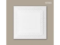 PROFHOME 157003 Deckenplatte Deckenelement Wandpaneel Stuckdekor, 60,0 cm x 60,0 cm x 7,0 cm Weiß* Deckenplatten