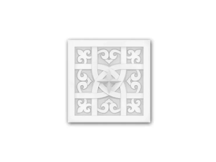 PROFHOME 157502 Deckenplatte Wandvertäfelung Deckenelement 14,7 x 14,7 cm 14,7 cm x 14,7 cm x 3,3 cm Weiß
