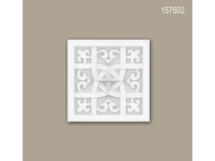 PROFHOME 157502 Deckenplatte Wandvertäfelung Deckenelement 14,7 x 14,7 cm 14,7 cm x 14,7 cm x 3,3 cm Weiß