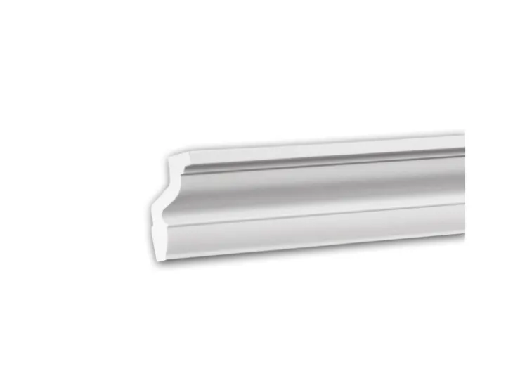 PROFHOME 650171 Eckleiste Deckenleiste Zierleiste Stuckleiste 2 m 200 cm x 3 cm x 4,5 cm Weiß