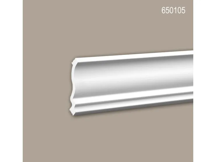 PROFHOME 650105 Eckleiste Stuckleiste Deckenleiste Zierleiste Stoßfest 2 m 200 cm x 6,3 cm x 6,0 cm Weiß* Zierprofile