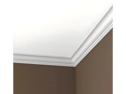 PROFHOME 650105 Eckleiste Stuckleiste Deckenleiste Zierleiste Stoßfest 2 m 200 cm x 6,3 cm x 6,0 cm Weiß* Zierprofile