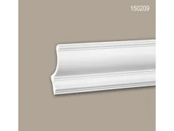 PROFHOME 150209 Eckleiste Zierleiste für indirekte Beleuchtung Stuckleiste 2 m 200 cm x 11,8 cm x 15 cm Weiß* Zierprofile