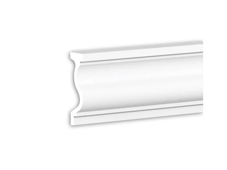 PROFHOME 484006 Gewände Fassadenprofil Stuckleiste Fassaden Element 2 m 200 cm x 6 cm x 20,2 cm Weiß