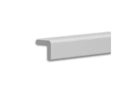 PROFHOME 650238 Kantenschutz-Profil Zierleiste Stuckleiste 2 m 200 cm x 3 cm x 3 cm Weiß* Zierprofile