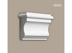 PROFHOME 483002 Konsole Außenstuck Zierelement Fassaden Element 17,4 cm x 4,8 cm x 11,6 cm Weiß