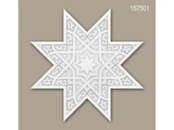 PROFHOME 157501 RoSette Deckenplatte Zierelement Deckenelement 53,5 x 53,5 cm 53,5 cm x 53,5 cm x 6,1 cm Weiß