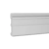 PROFHOME 653114 Sockelleiste Fußleiste Zierleiste Stuckleiste 2 m 200 cm x 1,5 cm x 15 cm Weiß* Zierprofile