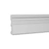 PROFHOME 653113 Sockelleiste Fußleiste Zierleiste Stuckleiste 2 m 200 cm x 1,5 cm x 13 cm Weiß
