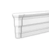 PROFHOME 404331 Stirnelement Außenstuck Zierelement Fassaden Element 6,7 cm x 6,7 cm x 20,8 cm Weiß* Außen-Fassadenfarben