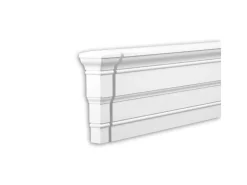 PROFHOME 404331 Stirnelement Außenstuck Zierelement Fassaden Element 6,7 cm x 6,7 cm x 20,8 cm Weiß* Außen-Fassadenfarben