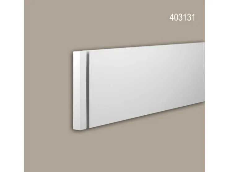 PROFHOME 403131 Stirnelement Außenstuck Zierelement Fassaden Element 3 cm x 3 cm x 24,4 cm Weiß* Außen-Fassadenfarben