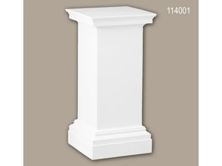 PROFHOME 114001 Vollsäulen Postament Säule Zierelement dekoratives Element 65 cm x 31,8 cm x 31,8 cm Weiß
