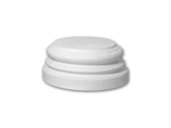 PROFHOME 413201 Vollsäulen Sockel Fassadenstuck Säule Fassaden Element 41,4 cm x 41,4 cm x 17 cm Weiß* Außen-Fassadenfarben