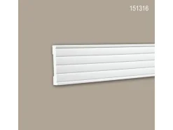 PROFHOME 151316 Wand- und Friesleiste Stuckleiste Zierleiste Wandleiste 2 m 200 cm x 1,8 cm x 9 cm Weiß