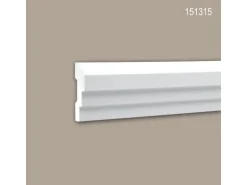 PROFHOME 151315 Wand- und Friesleiste Stuckleiste Zierleiste Wandleiste 2 m 200 cm x 2,2 cm x 7,5 cm Weiß* Zierprofile
